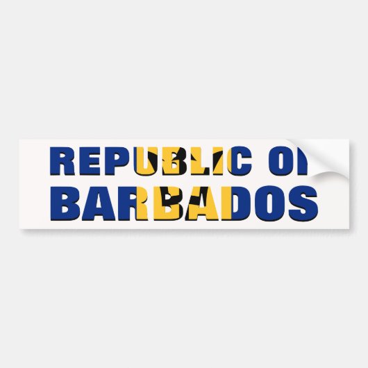 Republiek Barbados Bumpersticker (Voorkant)