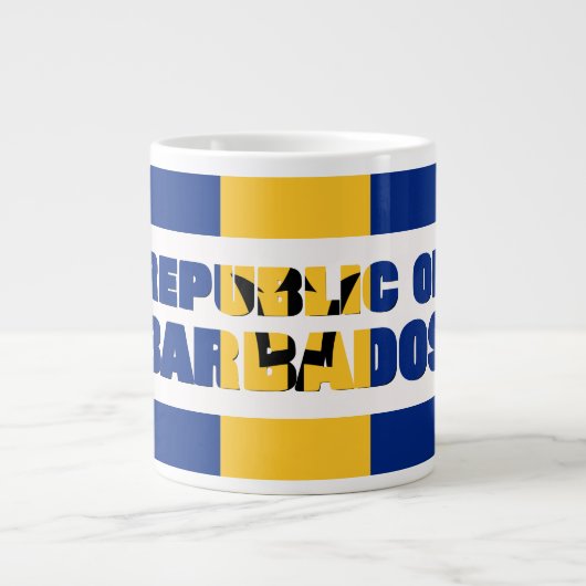REPUBLIEK BARBADOS Monogram Extra Grote Beker (Voorkant)