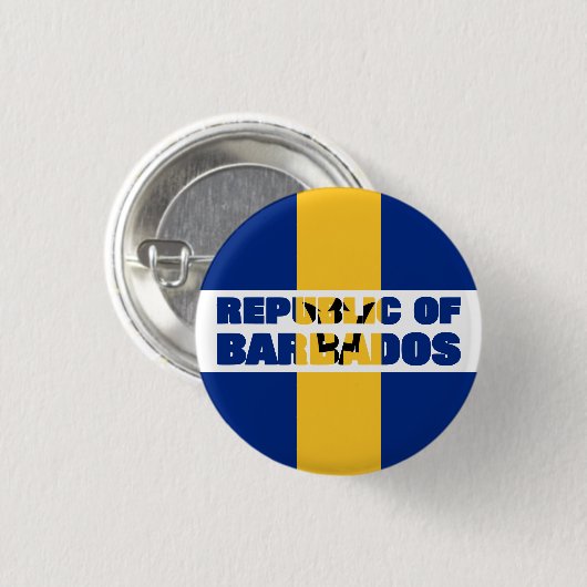Republiek Barbados Ronde Button 3,2 Cm (Voorkant /achterkant)
