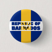 Republiek Barbados Ronde Button 3,2 Cm (Voorkant)