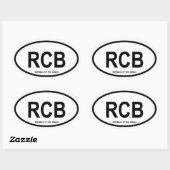 Republiek Congo "RCB" Ovale Sticker (Vel)