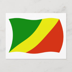 Republiek Congo Vlag Ansichtkaart Briefkaart