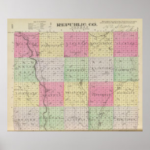 Republiek County, Kansas Poster