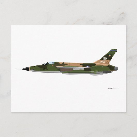 Republiek F-105 Thunderchief Briefkaart (Voorkant)