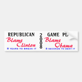 REPUBLIEK, GAME PLAN (WAT) BUMPERSTICKER