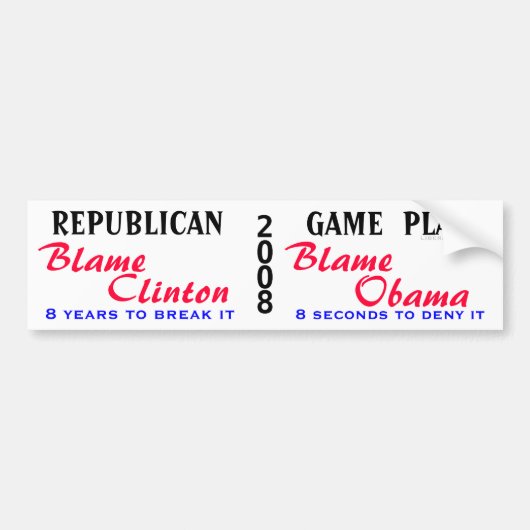 REPUBLIEK, GAME PLAN (WAT) BUMPERSTICKER (Voorkant)