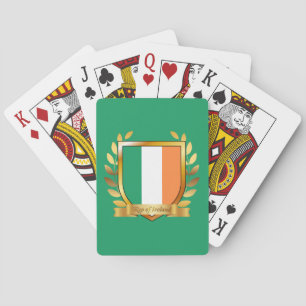 Republiek Ierland Vlag Schild Pokerkaarten