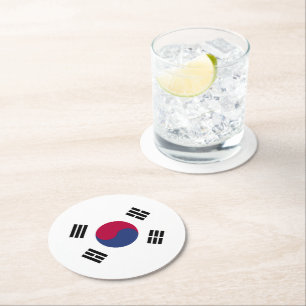 Republiek Korea Ronde Kartonnen Onderzetter