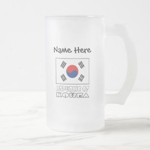 Republiek Korea Zuid-Koreaanse Vlag Persoonlijk Na Matglas Bierpul