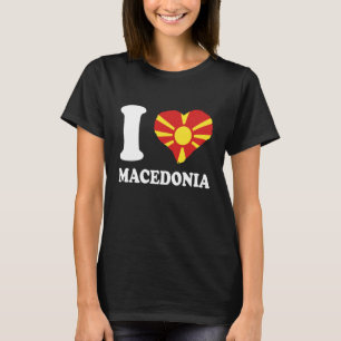 Republiek Macedonië Macedonische Vlag Ik hou van M T-shirt