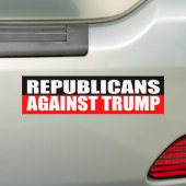"REPUBLIEK TEGEN TRUMP" BUMPERSTICKER (Op auto)