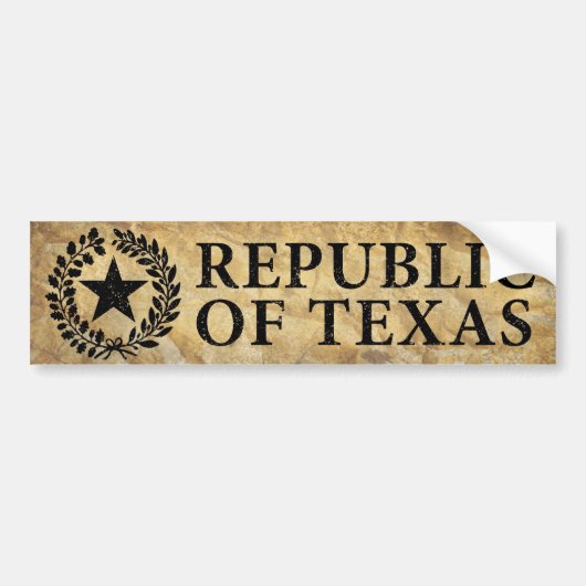 Republiek Texas Seal Bumpersticker (Voorkant)