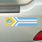 REPUBLIEK TUVA-vlaggenbumpersticker Bumpersticker (Op auto)