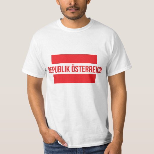 Republik Österreich Oostenrijk vlag t-shirt (Voorkant)