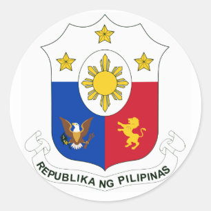 Republika ng Pilipinas (wapenschild) Ronde Sticker