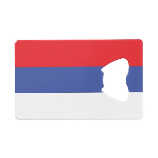 Republika Srpska Flag Kredietkaart Flessenopener (Voorkant (Horizontaal))
