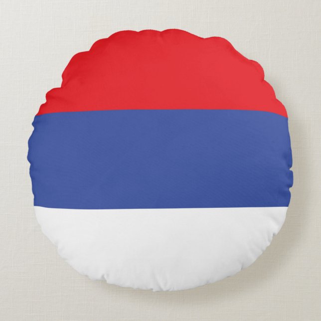 Republika Srpska Flag Rond Kussen (Voorkant)