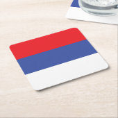 Republika Srpska Flag Vierkante Kartonnen Onderzetter (Schuin)