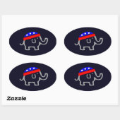 Republikein Ovale Sticker (Vel)
