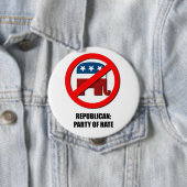 Republikein - Partij van de Hate Ronde Button 4,0 Cm (In situ)