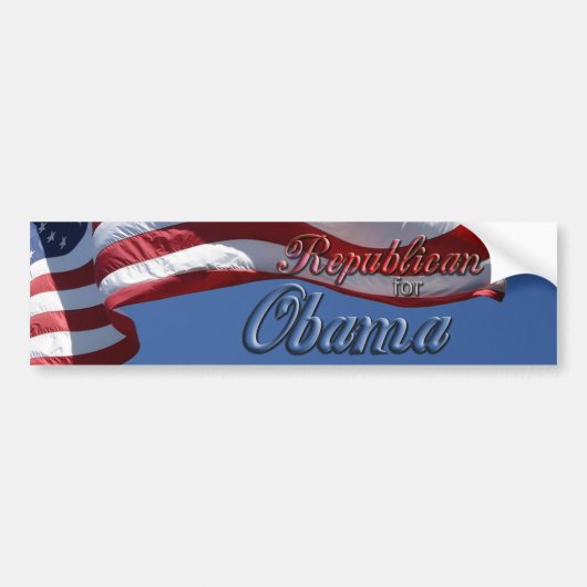 Republikein voor Obama Bumpersticker (Voorkant)