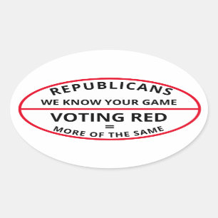 Republikeinen die je spel kennen ovale sticker