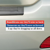 Republikeinen en Democraten Bumpersticker (Op auto)