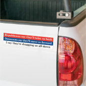 Republikeinen en Democraten Bumpersticker (Op Truck)