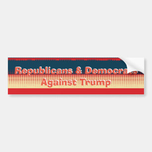 Republikeinen en Democraten tegen Trump Bumper Bumpersticker