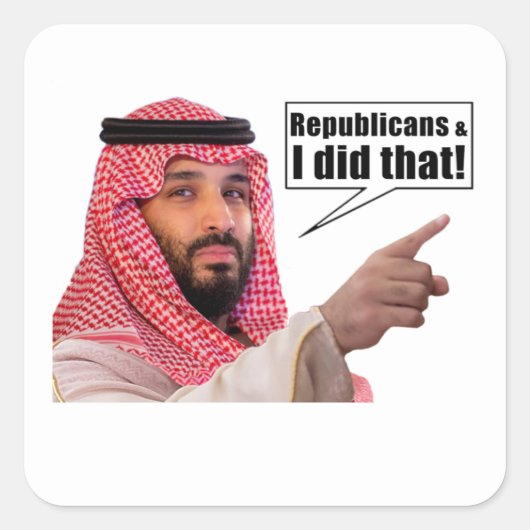 Republikeinen en ik deden dat vierkante sticker (Voorkant)