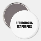 Republikeinen eten puppies magneet (Voorkant / Achterkant)