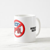 Republikeinen houden de rug vast koffiemok (Voorkant rechts)