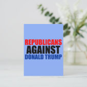 Republikeinen tegen Donald Trump Briefkaart (Staand voorkant)