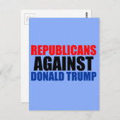 Republikeinen tegen Donald Trump Briefkaart (Voorkant / Achterkant)