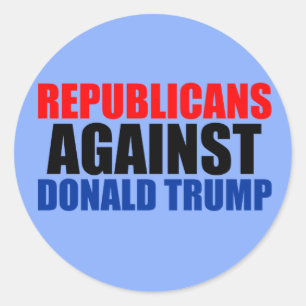 Republikeinen tegen Donald Trump Ronde Sticker