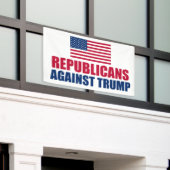 Republikeinen tegen Trump Amerikaanse vlag Spandoek (Buitenkant Gebouw)