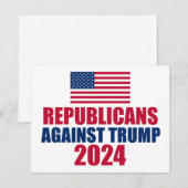 Republikeinen tegen Trump Kaart 2024 (Voorkant / Achterkant)