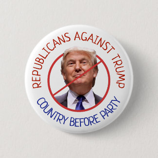 Republikeinen tegen Trump, land voor partij Ronde Button 5,7 Cm