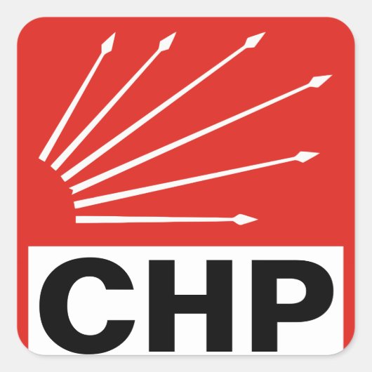 Republikeinen (Turkije) Vierkante Sticker (Voorkant)