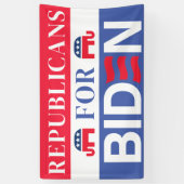 Republikeinen voor Biden | Stemming Biden 2024 Ver Spandoek (Verticaal)