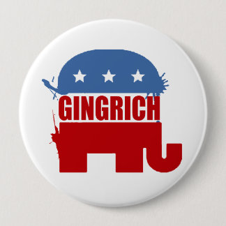 Republikeinen voor Gingrich Ronde Button 4,0 Cm