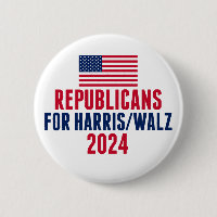 Republikeinen voor Harris Walz Amerikaanse vlag