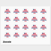 Republikeinen voor Harris Walz Amerikaanse vlag Ronde Sticker (Vel)