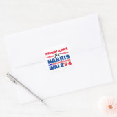 Republikeinen voor Harris Walz Red Blue Vierkante Sticker (Envelop)