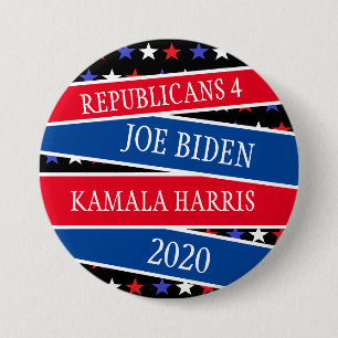Republikeinen voor Joe Biden en Kamala Harris 2020 Ronde Button 7,6 Cm