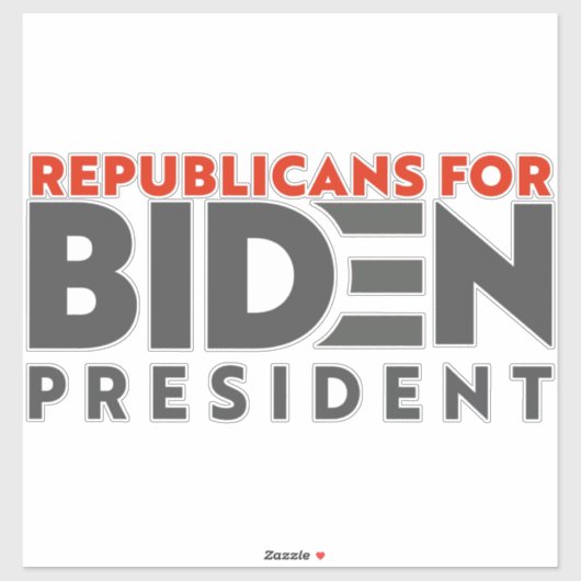 Republikeinen voor Joe Biden Sticker (Vel)