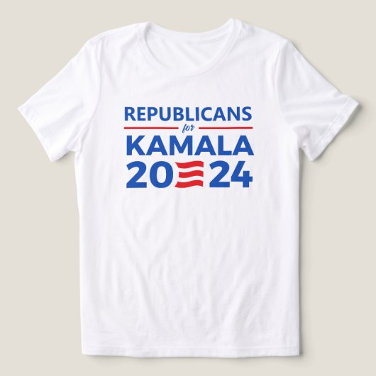 Republikeinen voor Kamala 2024 Tri-Blend Shirt (Design voorkant)