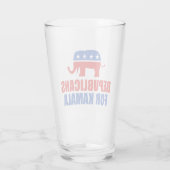 Republikeinen voor Kamala Harris Elephant Glas (Achterkant)