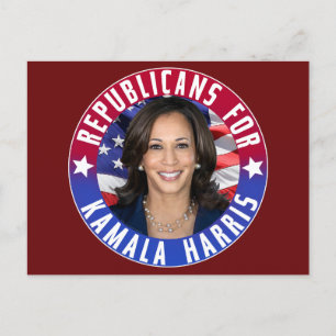 Republikeinen voor Kamala Harris President Foto 20 Briefkaart