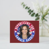 Republikeinen voor Kamala Harris President Foto 20 Briefkaart (Staand voorkant)